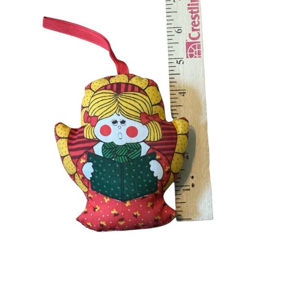VTG Angel Christmas Holiday Cloth Fabric Ornament Tree Singing Choir Hanging - Picture 3 of 3